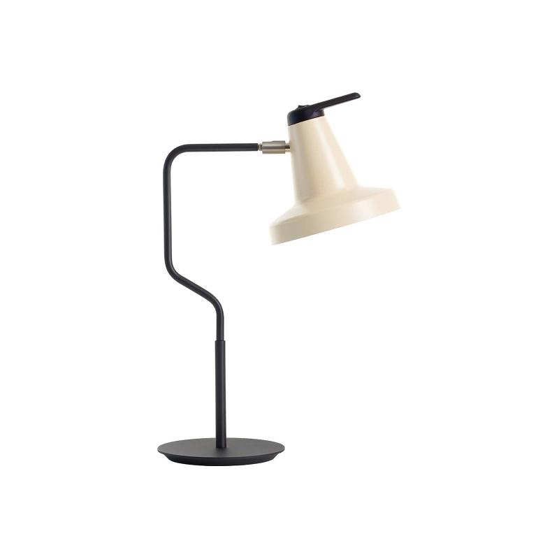 CARPYEN LAMPE DE TABLE GARÇON, ABAT-JOUR AJUSTABLE BEIGE/NOIR