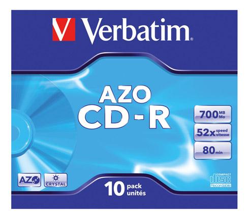 CD-R VERBATIM 700 MO - BOÎTIER STANDARD 52X
