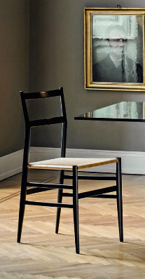 Chaise Superleggera 699 - Design italien moderne - Structure en frêne naturel ou laqué avec assise en cannage ou rembourrée_0