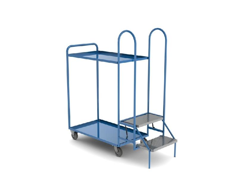Chariot de prélèvement 2 plateaux - acier - 1300x650x1800 mm_0