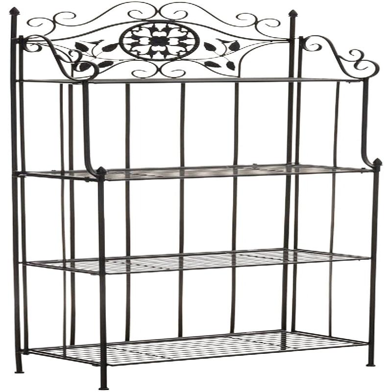 CLP Etagere a plantes Flora Métal HBT: 175x66x32 cm Noir - noir métal 131511101_0