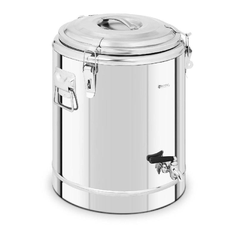 Conteneur isotherme 22,5 litres - Acier inoxydable avec robinet de vidange - Réf. 14_0008095_0