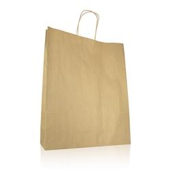 Déstockage // Sac papier brun non vergé 44+14x49 cm - Vendu par 200 - 3701648601266_0