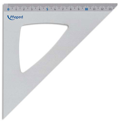 EQUERRE A 45 DEGRES MAPED - ALUMINIUM ANODISE - LONGUEUR 21 CM
