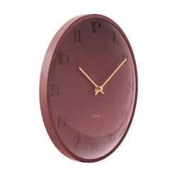 Horloge murale en métal Fuerte Dome rouge Karlsson - rouge 8714302772450_0