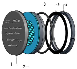 Hublot de visualisation h.Vir 85 type exr - h.Vir - température d’utilisation -20°c + 110°c_0