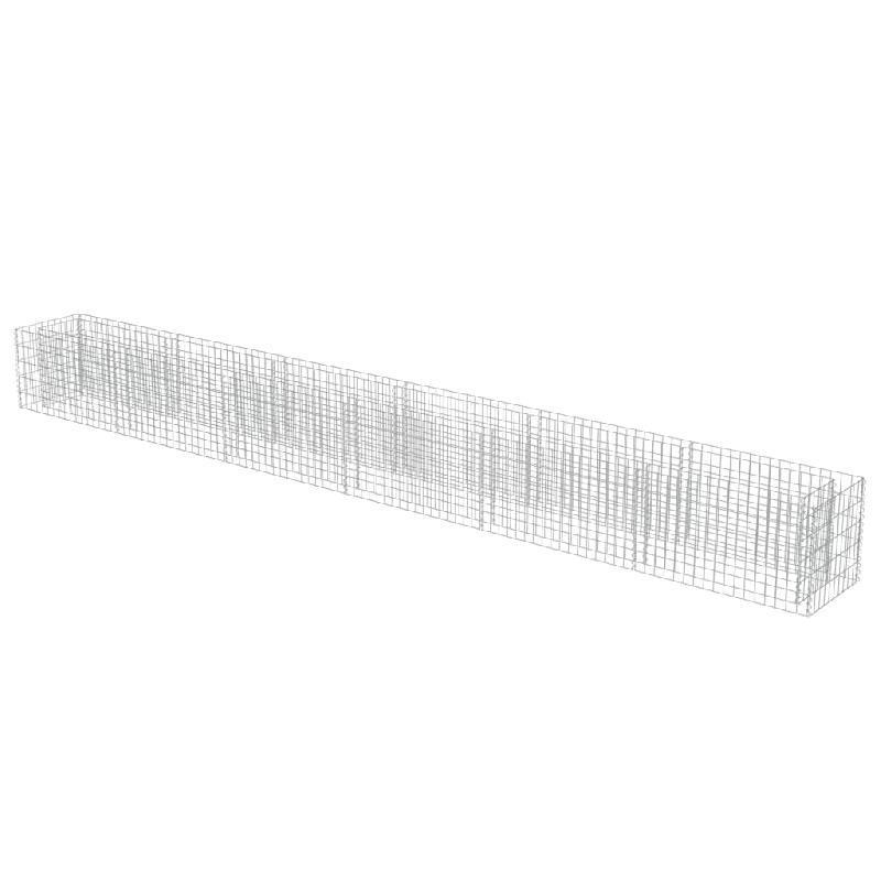 Jardinière lit surélevé en gabion - acier galvanisé - 540 x 50 x 50 cm - référence 02_0001307_0