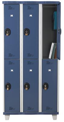 CASIER VESTIAIRE 4 COLONNES 2 CASES SUPERPOSÉES MORAILLON, VERT RAL 6019 ACTU - MANUTAN COLLECTIVITÉS