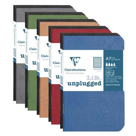 LOT DE 36 - SET DE 2 CARNETS PIQÛRE AGE BAG 7,5X12CM 48 PAGES PETITS CARREAUX COULEURS ASSORTIS - ASSORTIS