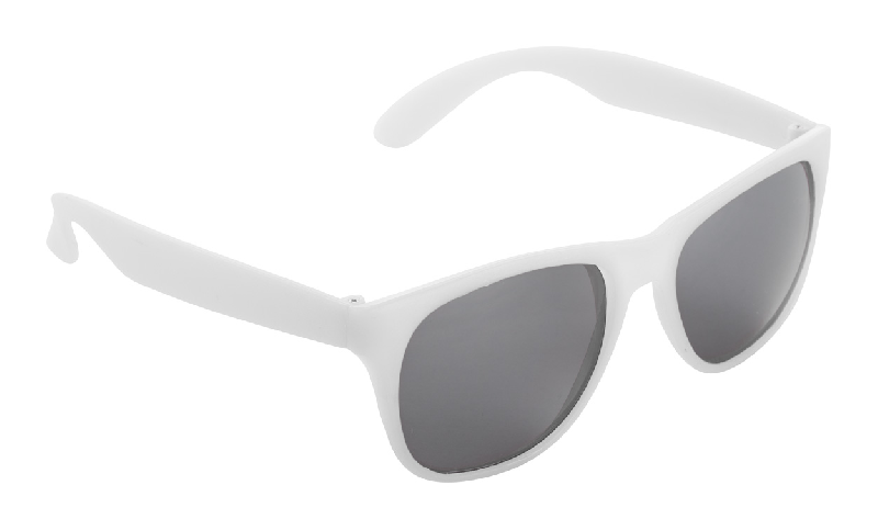 Lunettes de soleil en plastique mat - Protection UV400 - Couleur blanc - 20g_0