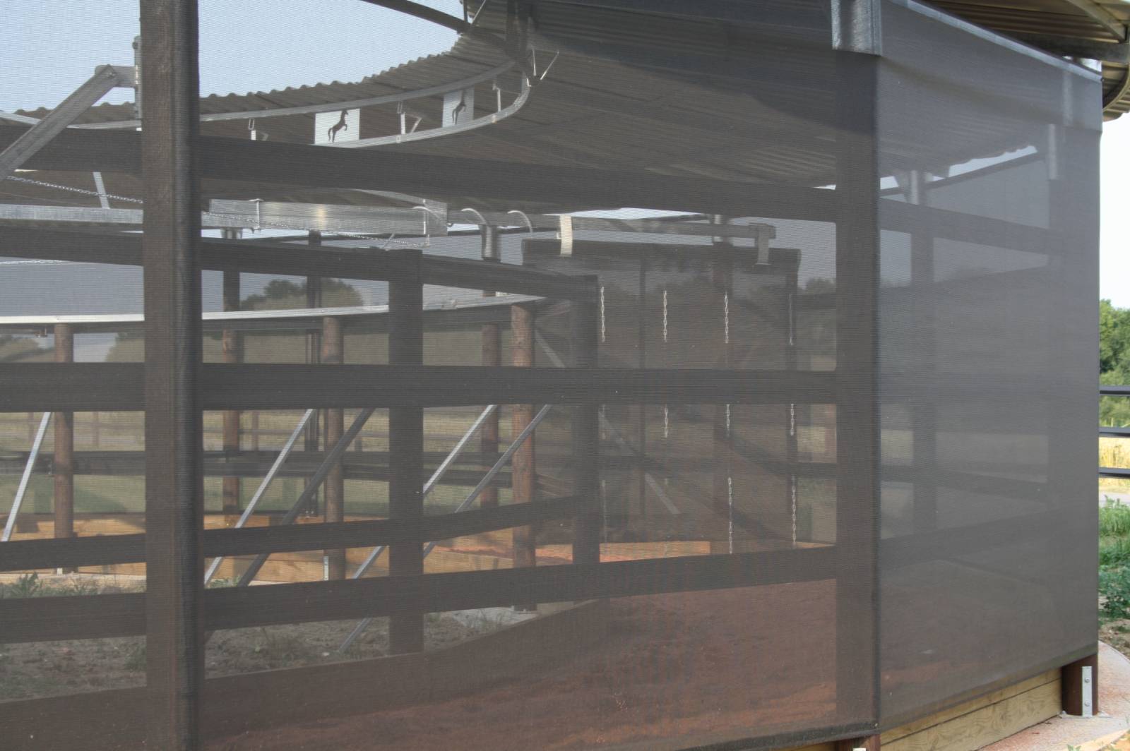 Marcheur CTL circulaire, semi couvert pour 4 à 8 chevaux - Modèle à lisses ajourées_1