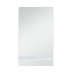MOB-IN Miroir rectangulaire 40 x 70 cm SIMONA avec tablette blanche - métal 3760232696637_0