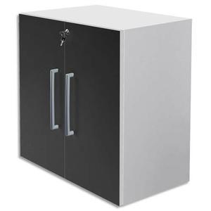 MT International - Lot de 2 portes basses MT1 Élégance pour module - Dimensions 1 porte : L39,7 x H79,5 cm - Noir_0