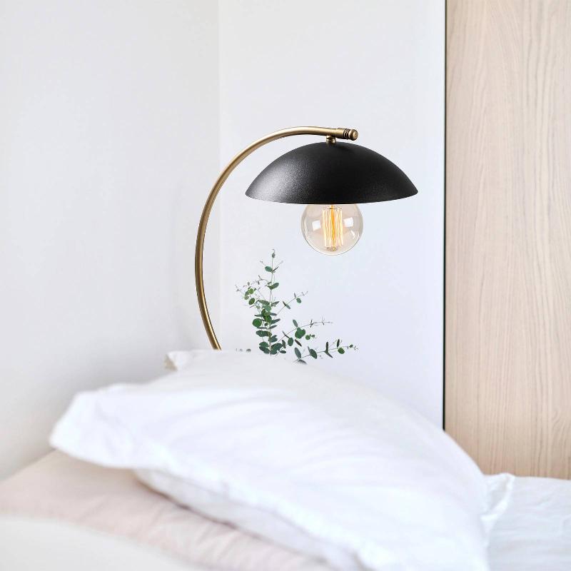 OPVIQ LAMPE À POSER SIVANI NT-150, OR, SUPPORT COURBÉ