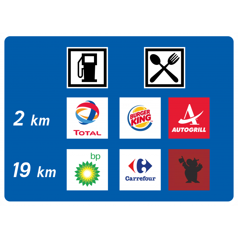 Panneau directionnel D48a - Aires de service autoroute_0