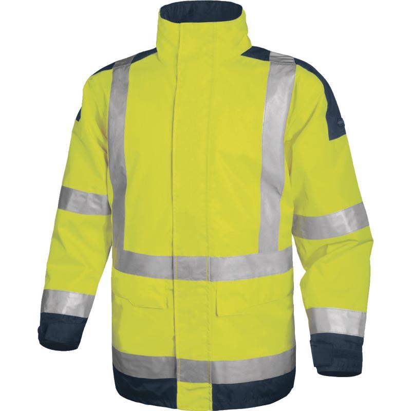Parka haute visibilité en polyester enduit PU - Easyview - Classe 3 avec bandes rétro-réfléchissantes_0