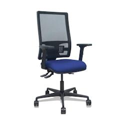 Piqueras y Crespo Silla Bormate asincro malla negra asiento bali azul marino brazos 2D ruedas 65mm - bleu multi-matériau 405ASM840B200B2B68R65L_0
