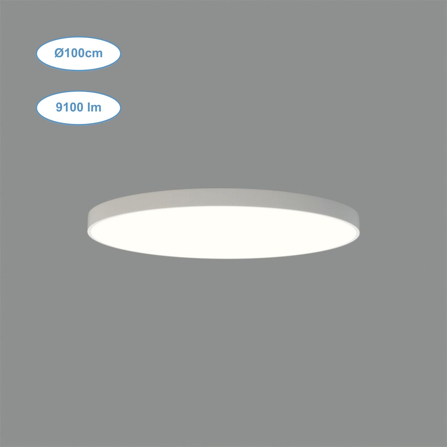 Plafonnier LED Ø100cm - 120W - 9100lm - Blanc ou Noir - Variation en Option - IP20_0