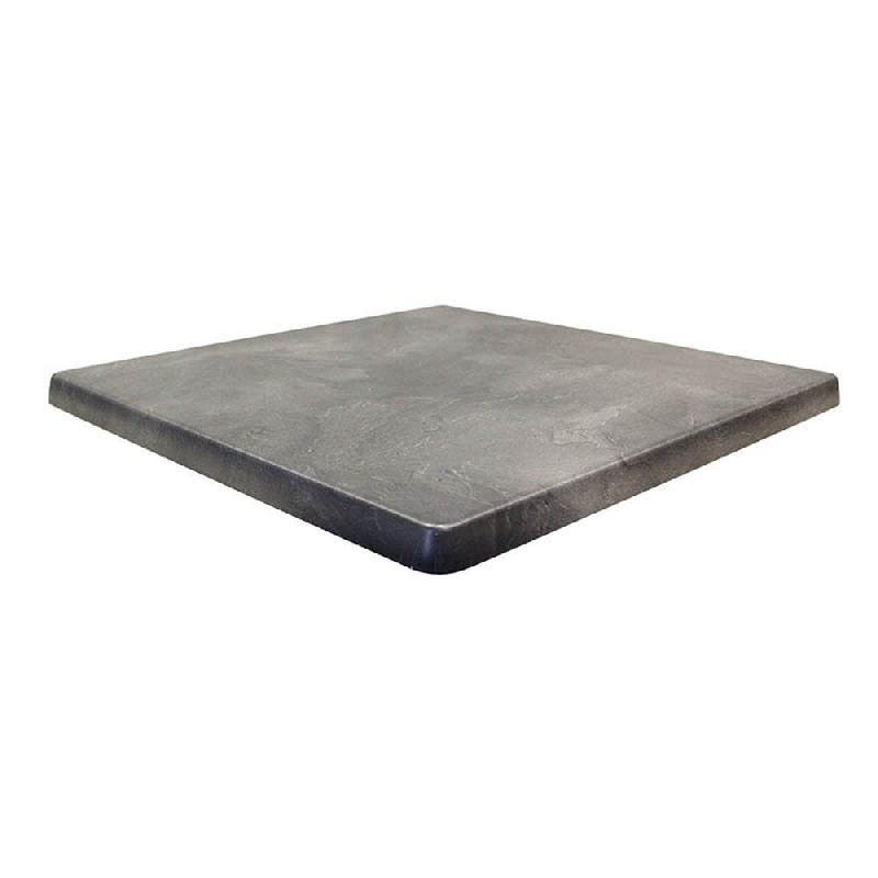 Plateau carré de table extérieur Classic Line 60x60cm décor dark slate_0