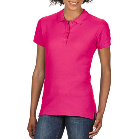 POLO FEMME MANCHES COURTES FUSCHIA T.XL