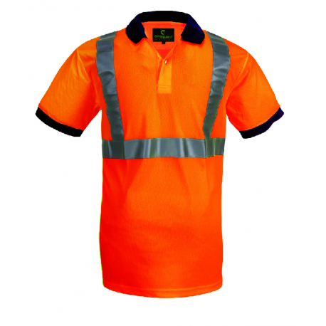 Polo hi-viz orange bande baudrier - 3M - COVERGUARD | 70281_0