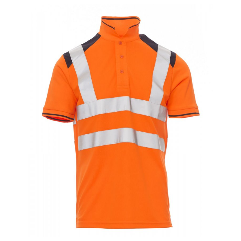Polos homme manches courtes Guard bicolore - bandes réfléchissantes haute visibilité - norme CE II CAT - Pologuard001028-0028-02011_0