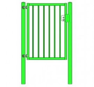 Portillon de sécurité industriel - France Arceaux - robuste et réglable avec serrure en aluminium_0