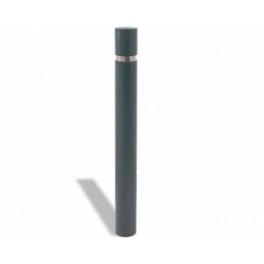 Potelet fixe bague inox - fer avec anneau en acier inoxydable - finition peinture noire forge_0