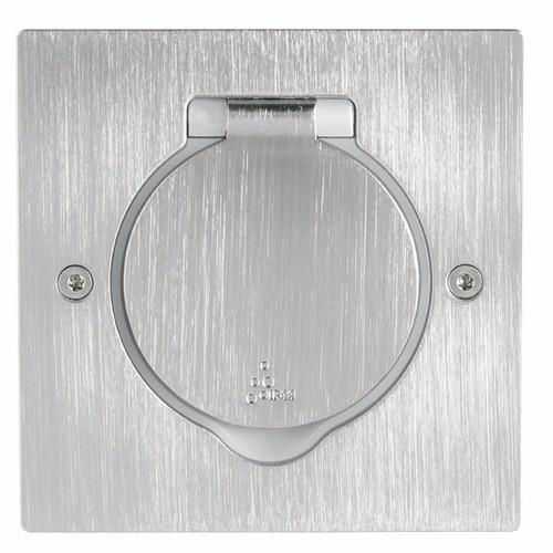 PRISE DE SOL - PLATINUM - INOX BROSSÉ - À ÉQUIPER AVEC PRISE ARNOULD