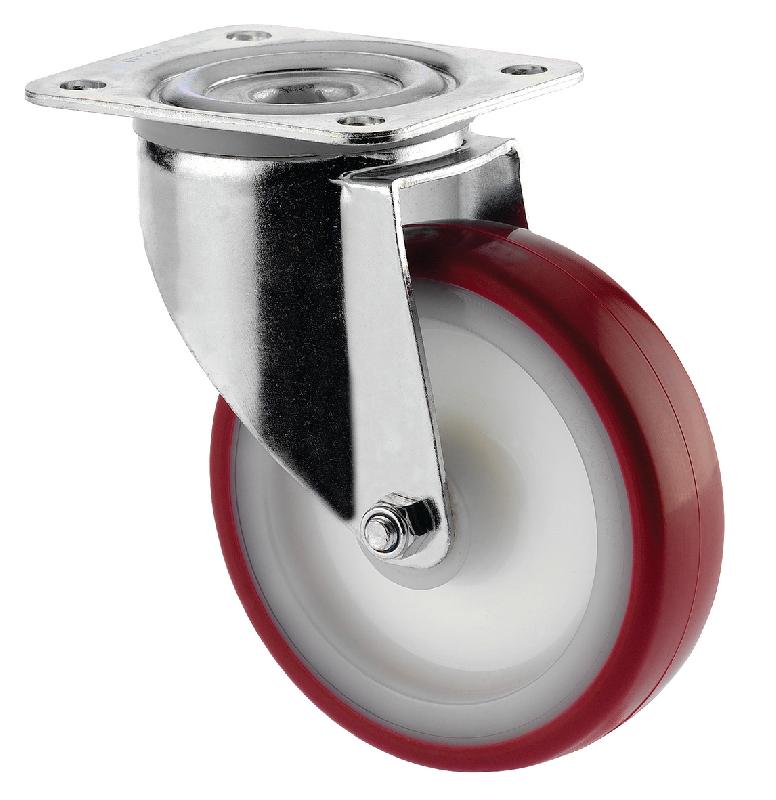 ROULETTE PIVOTANTE À PLATINE - FORCE 350 KG Ø : 160 MM - MANUTAN COLLECTIVITÉS