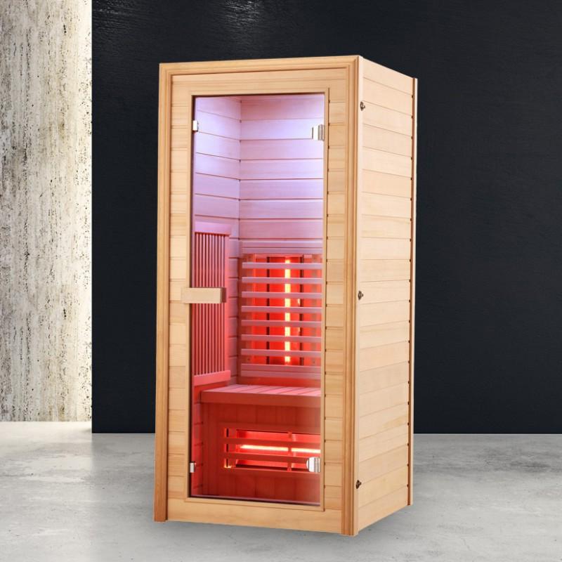 SAUNA ​​INFRAROUGE BOREAL® ​DIFFUSION 90 - 1 PLACE À SPECTRE COMPLET - ​90X90_0