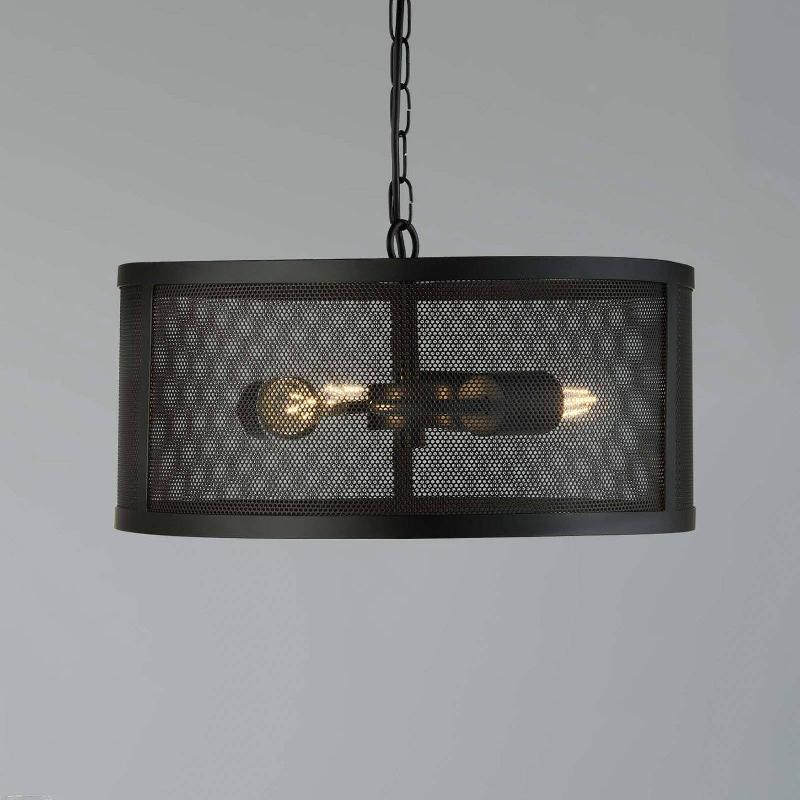 SEARCHLIGHT SUSPENSION FISHNET NOIRE EN MÉTAL Ø 45 CM