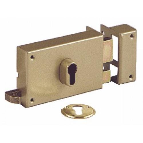SERRURE EN APPLIQUE HORIZONTALE - À TIRAGE - GAUCHE - 7415 VACHETTE