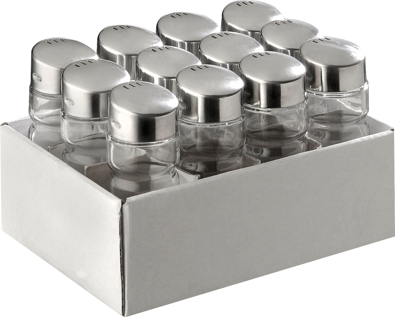 SET DE POIVRIÈRES UNIVERSEL APS, LOT DE 12, Ø DE 3 CM CHACUNE, HAUTEUR : 9 CM, 30 ML