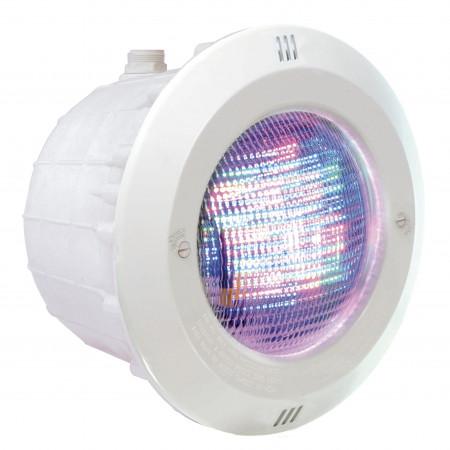 Spot subaquatique encastré pour bassin et piscine - IP68 LED SMD RGB 27W blanc en acier inoxydable et laiton_0