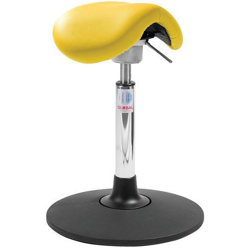 SIÈGE MINI SWAY FLEXMATIC - IMITATION CUIR - BAS - JAUNE - GLOBAL PROFESSIONAL SEATING