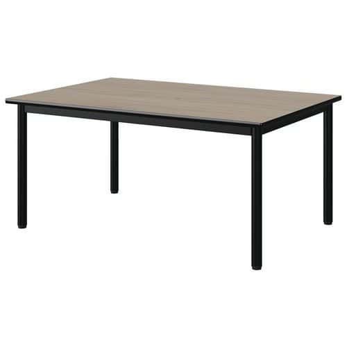 TABLE MALIBU 120X80 T2 4P STRA CHÊNE 1146/NOIR NOIR 9005
