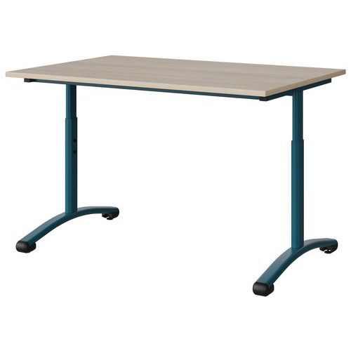 TABLE MALIBU 120X80 T3/T6 DL STR ABS ACACIA/BLEU 5025 - MANUTAN EXPERT