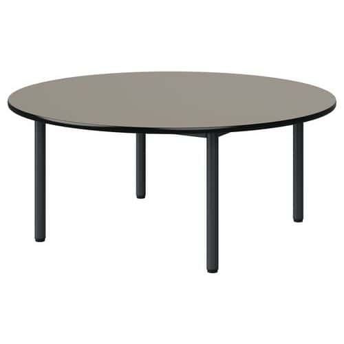 TABLE MALIBU Ø 120 T1 4P STRA ANTIB GRIS U727/NOIR GRIS 7016