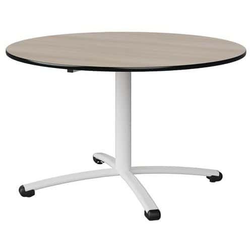 TABLE MALIBU Ø 120 T5 PC STRA ANTIB ACACIA/NOIR BLC 9016