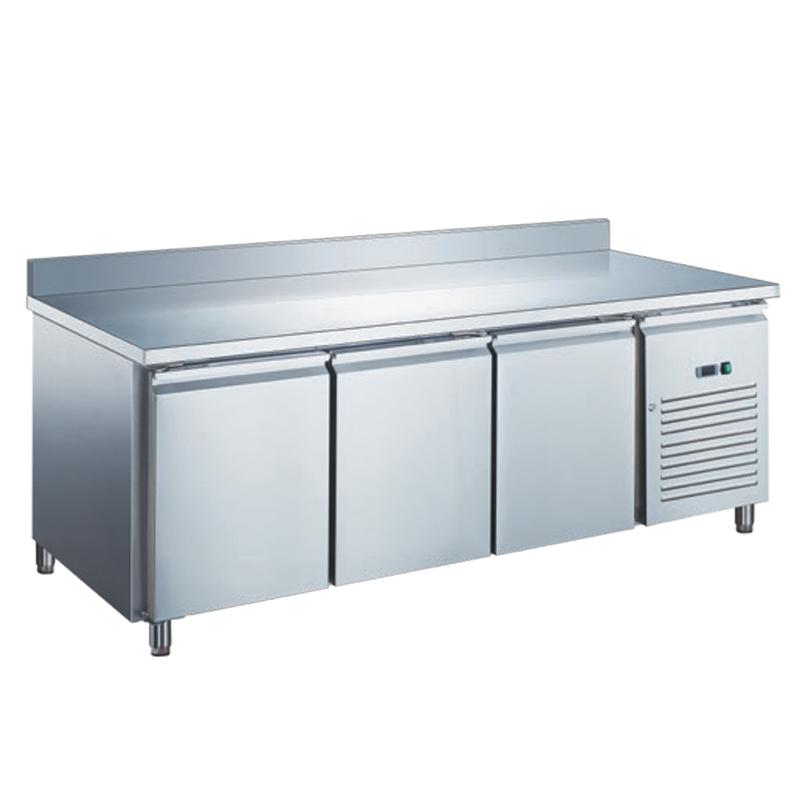 Table réfrigérée inox négative avec évaporateur ventilé 3 portes 417 litres - GN3201BTX_0