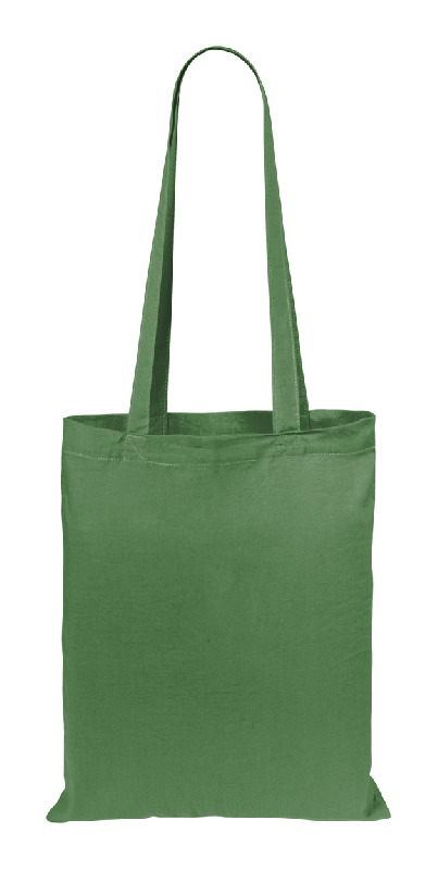 Tote bag coloré en coton 140 g/m² - anses longues - vert foncé - 50 g_0