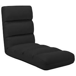 VidaXL Chaise Pliable De Sol Noir Similicuir - noir 325245_0
