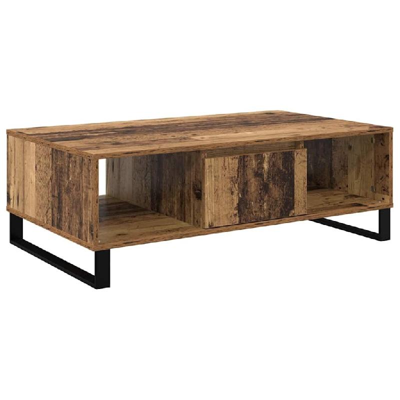 VidaXL Table basse Bois ancien 104 x 60 x 35 cm Bois d'ingénierie Modèle Luna Horizon Plus - 882592_0