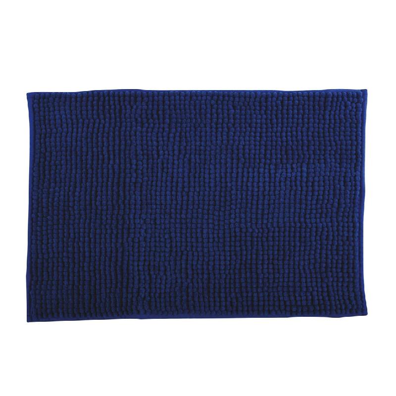 WellHome - Tapis de bain en microfibre 60x90cm couleur bleu marine - Oruga - bleu WH17195_0