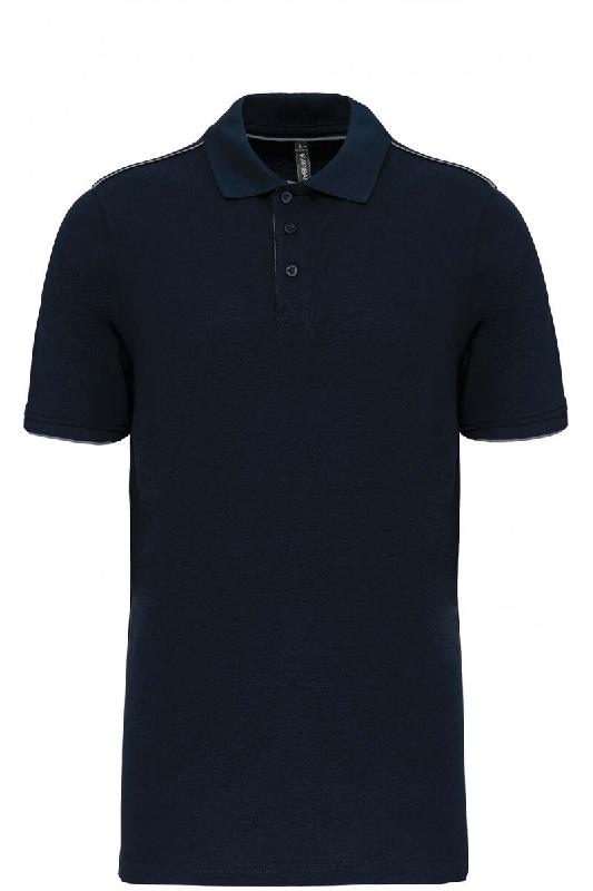 WK Designed To Work Polo DayToDay contrasté manches courtes homme Navy / Silver XXL 65% Polyester | 35% Coton - XXL 3663938183312_0