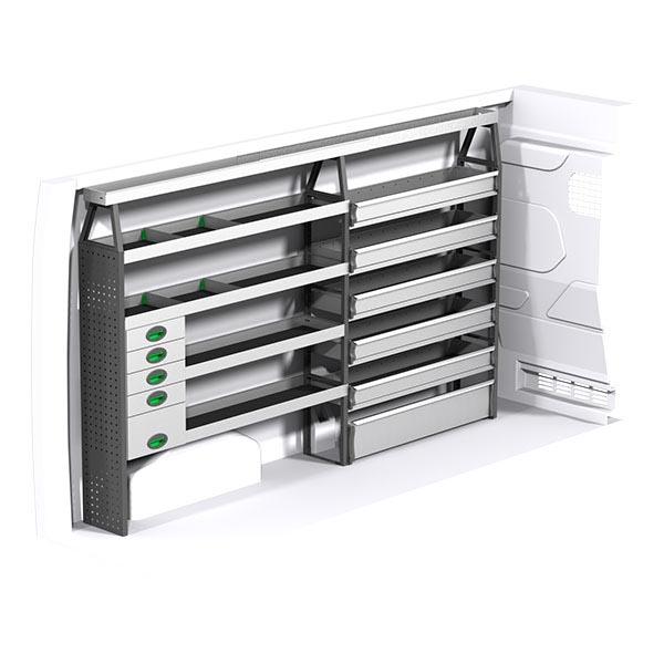 Aménagement métal côté gauche - 2840mm x 1670mm x 300mm - 104Kg - Marque FORD_0