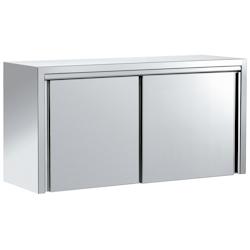 Armoire murale neutre 2 portes 2 étagères - 1600x400x600 mm - 13010420 Eurast - gris inox 13010420_0