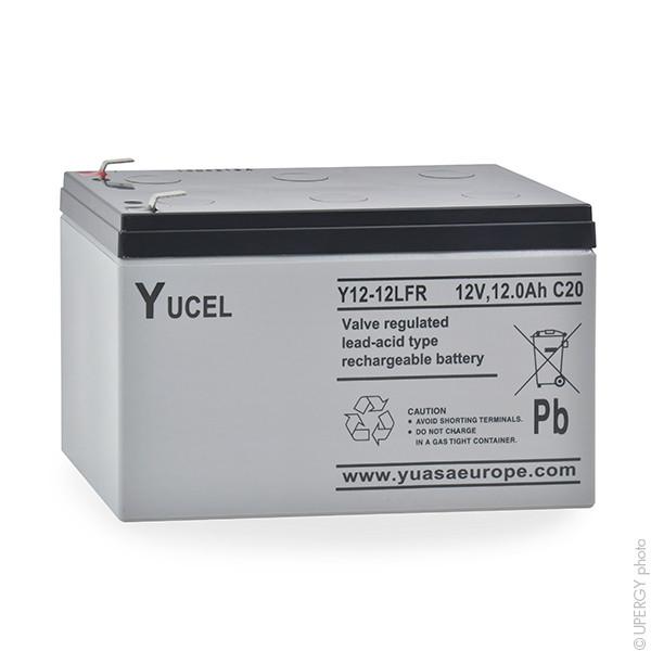 BATTERIE PLOMB AGM YUCEL Y12-12 FR 12V 12AH F6.35_0