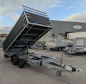 Benne tribenne électrique K3 356x184 - 3500 kg PTC - 2 essieux - full options Saris - Black Edition_0